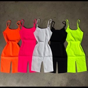 NEON GREEN & PINK JUMPSUIT 💗💚